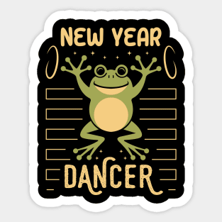 New Year Frog Dancer Sticker